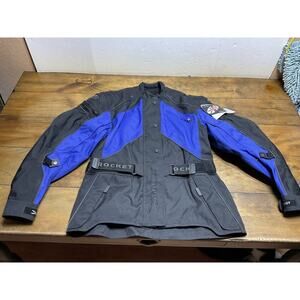 Joe Rocket Women's Ballistic Series Padded Black/Blue Size M Motorcycle Jacket